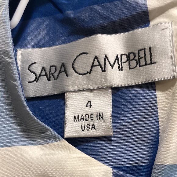 Sara Campbell 4 Blue and White fit and flare dress - Picture 2 of 10